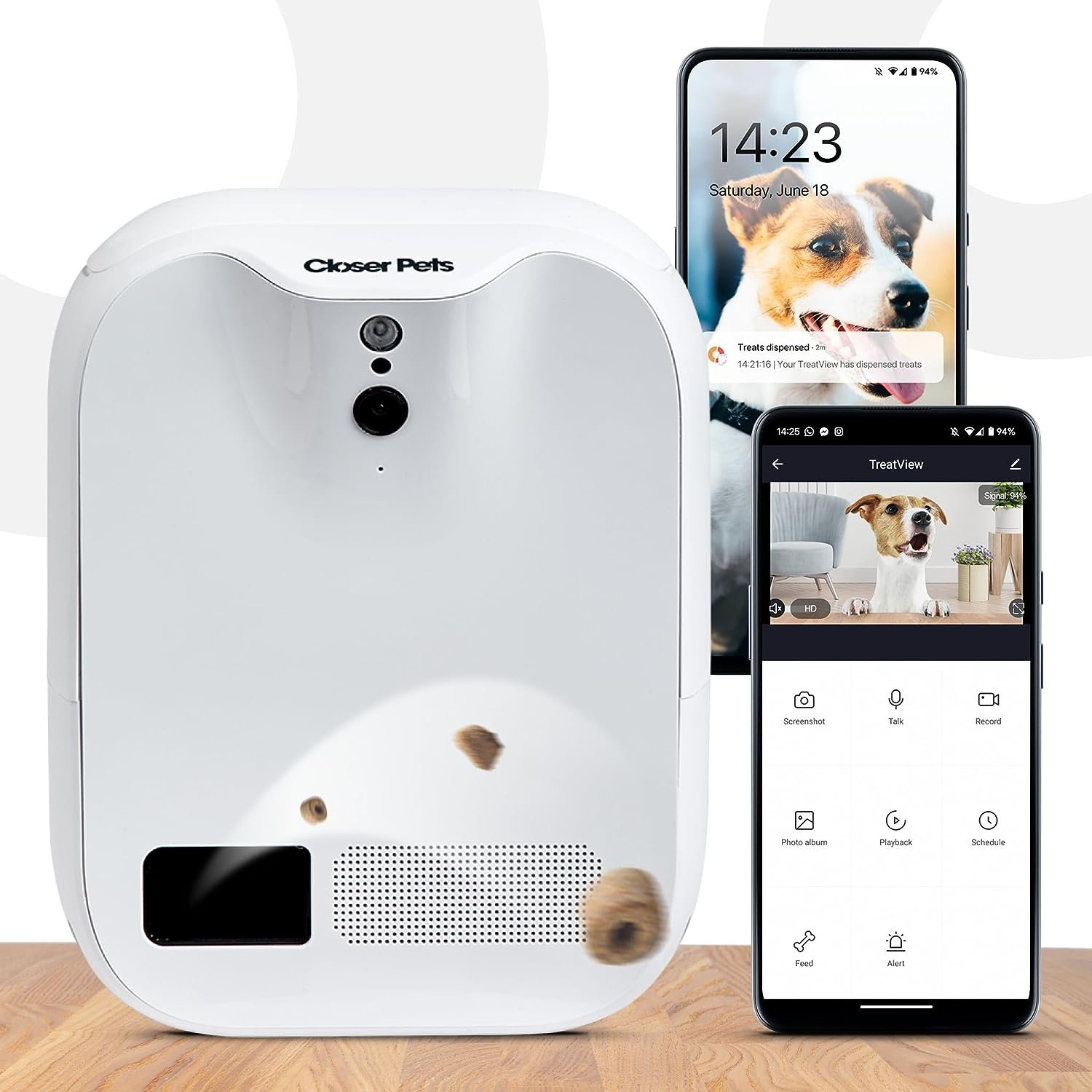 Closer Pets TreatView Pet Camera with Treat Dispenser