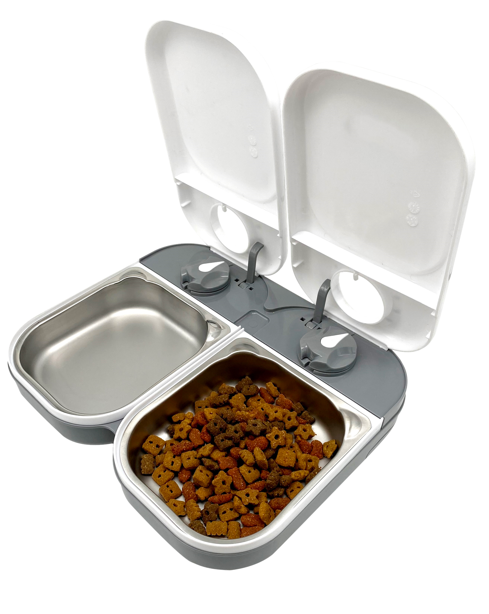 Two-Meal Automatic Pet Feeder with Stainless Steel Bowl Inserts C200