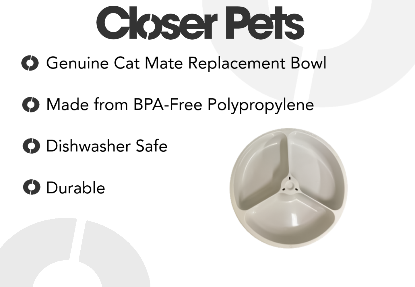 Replacement Bowl for Three Meal Automatic Pet Feeder