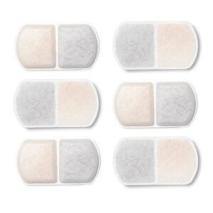 Replacement Filters for Dog Mate 8 Liter Stainless Steel Fountain, Pack of 6
