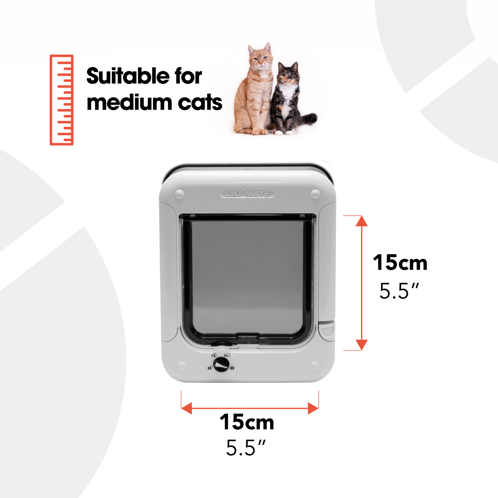 Rotary 4-Way-Locking Cat Flap (358)