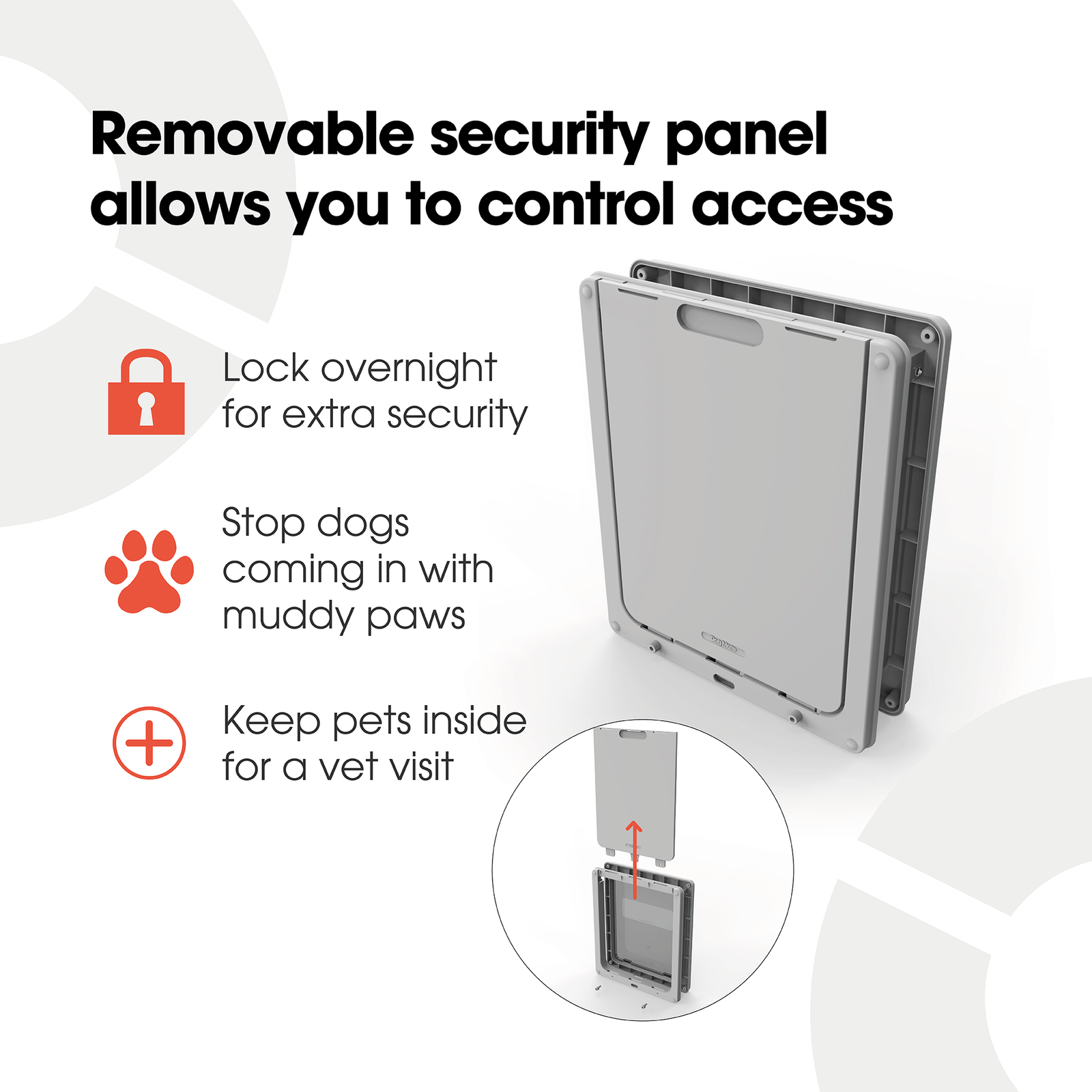 Medium Dog Door – White (215W)