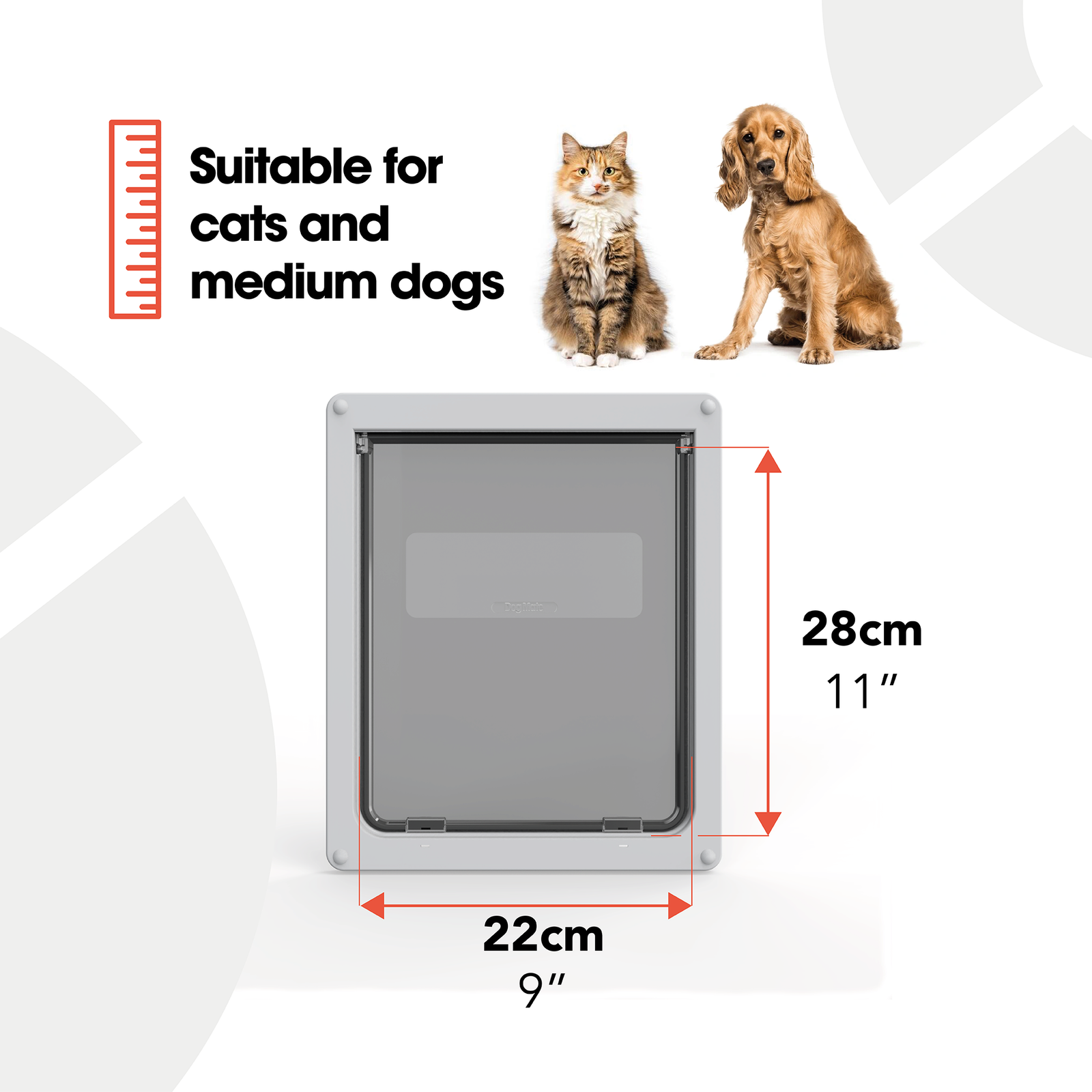 Medium Dog Door – White (215W)